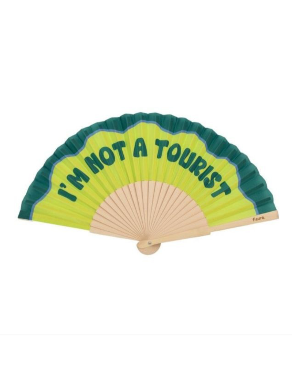 Éventail "I'm not a tourist"