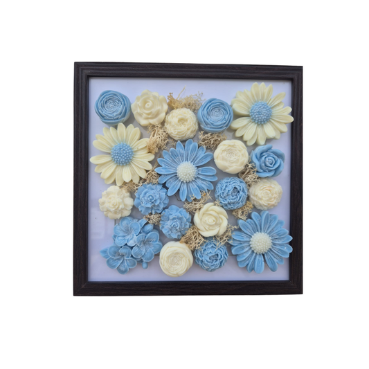 Petit cadre parfumé bleu