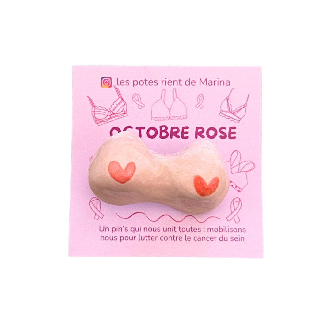 Broche Octobre Rose
