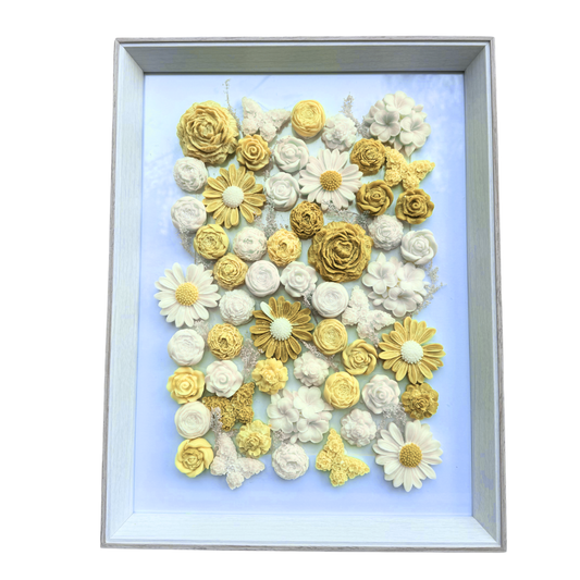 Grand cadre parfumé jaune