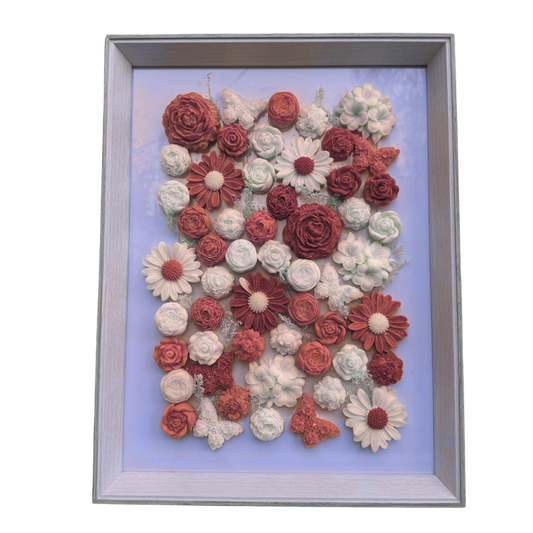 Grand cadre parfumé bordeaux