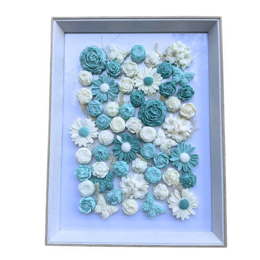 Grand cadre parfumé bleu