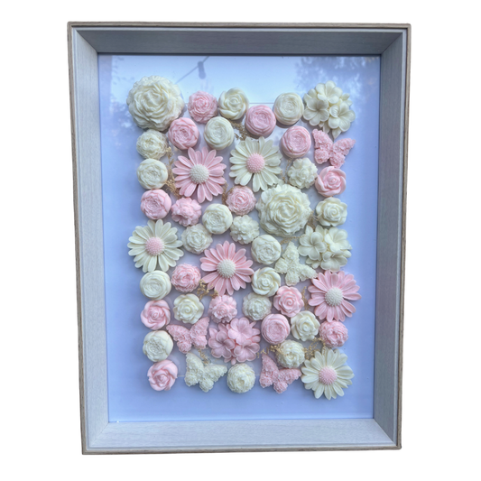 Grand cadre parfumé rose pastel