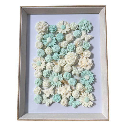 Grand cadre parfumé vert pastel