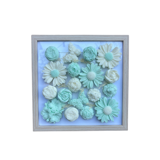 Petit cadre parfumé vert pastel