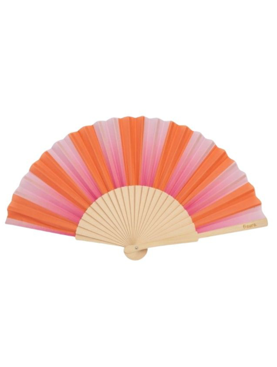 Éventail dégradé rose et orange