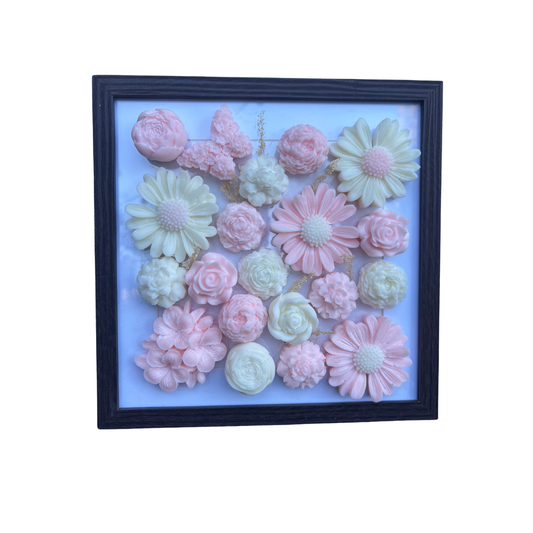 Petit cadre parfumé rose pastel