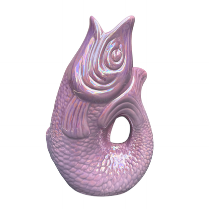 Carafe poisson rose nacré