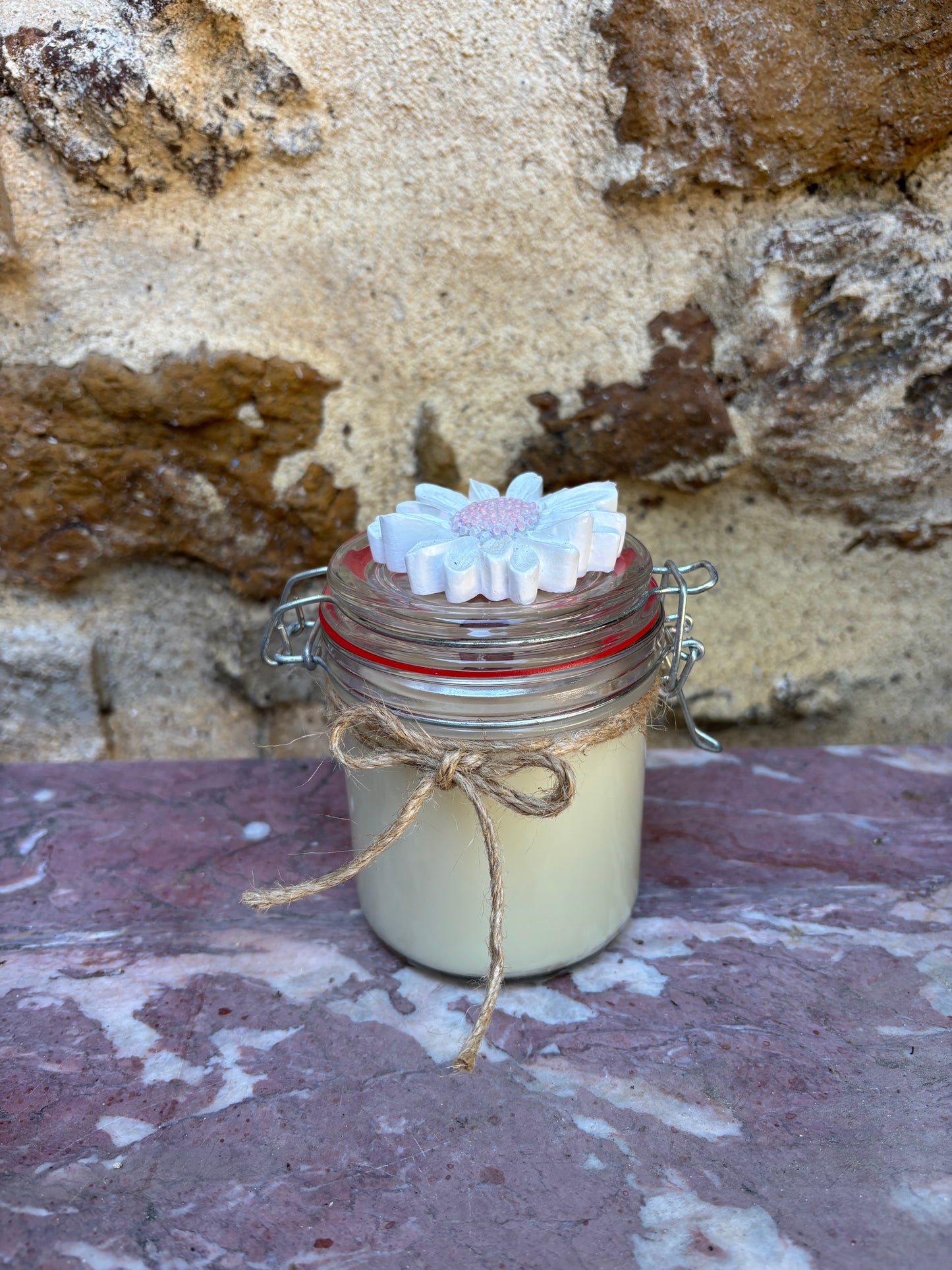 Bocal fleuri Linge propre